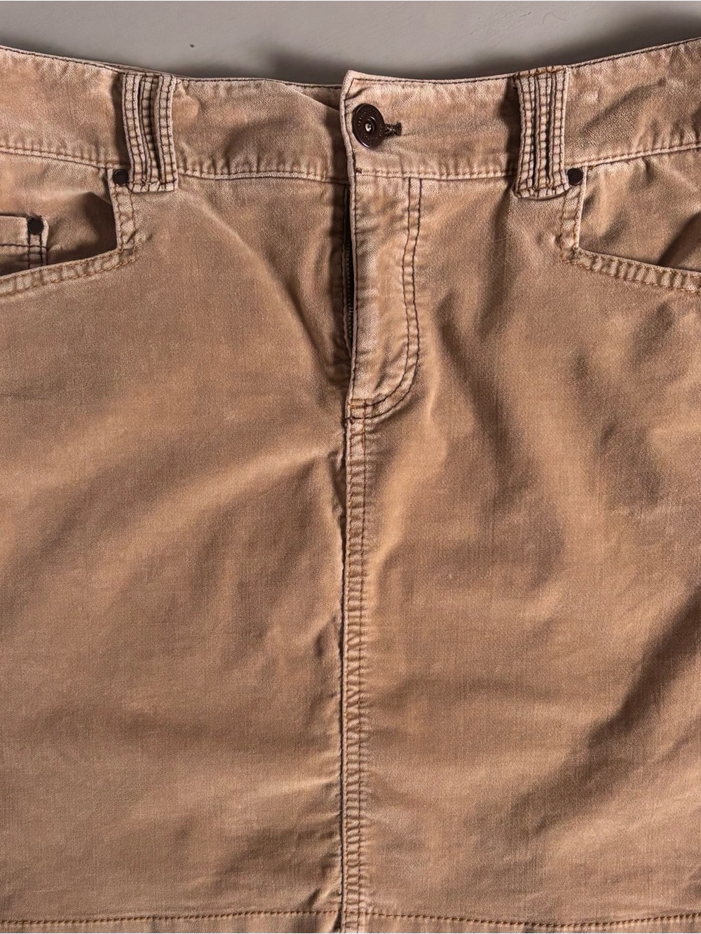 American Eagle AEO Deadstock Early 2000s Velour Low Rise Stretch Mini Skirt - Picture 2 of 9